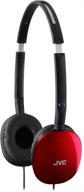 jvc has160r flat headphones - red: immersive audio with stylish red design logo