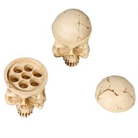 img 4 attached to 🧟 New Star Tattoo 7 Holes Skull Resin Tattoo Ink Cup Holder: Organize your Tattoo Supplies with this Permanent Makeup Tattoo Accessory