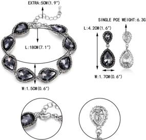 img 1 attached to 💎 Exquisite EVER FAITH Crystal Drop Earrings Bracelet Set for Elegant Bridal Prom