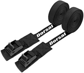 img 4 attached to 🏄 DORSAL 15 FT Black Tie Down Straps for Surfboard, Kayak, SUP, and Surf Roof Rack (Set of 2)