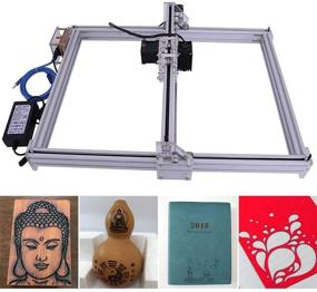img 4 attached to 🔨 40x50cm DIY CNC Engraver Kits - Wood Carving Engraving Cutting Machine - Desktop Printer for Logo Picture Marking - 2 Axis with 2500MW Power