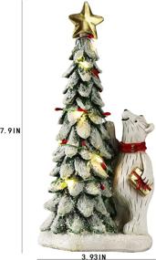 img 4 attached to 🐻 HODAO Christmas Decoration: White Bear Desktop Holiday Ornament - Indoor Christmas Tree, Polar Bear Decorations