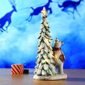 img 3 attached to 🐻 HODAO Christmas Decoration: White Bear Desktop Holiday Ornament - Indoor Christmas Tree, Polar Bear Decorations