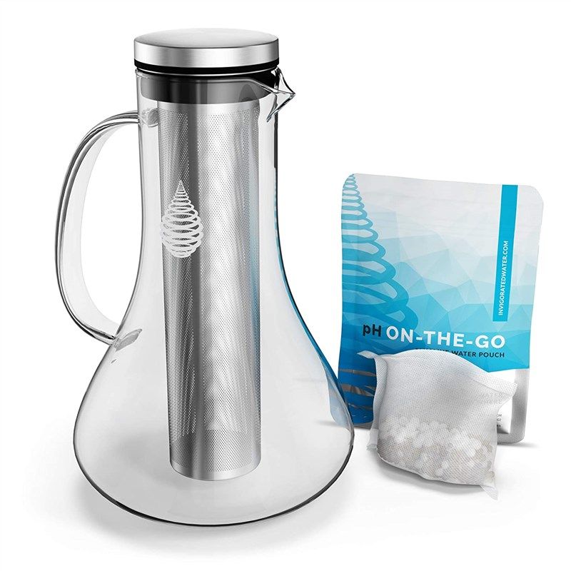 replenish glass alkaline water pitcher 로고