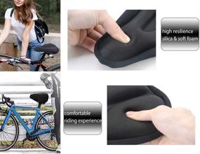 img 1 attached to Enjoy a Pain-Free Ride with Karetto Gel Bike Seat Cover - Unisex Comfort-Bike Cushion for Bicycles