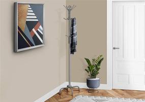 img 2 attached to 🧥 Stylish and Practical: Monarch Metal Coat Rack - 70-Inch Silver Finish