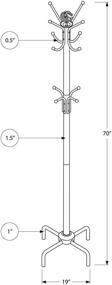 img 1 attached to 🧥 Stylish and Practical: Monarch Metal Coat Rack - 70-Inch Silver Finish