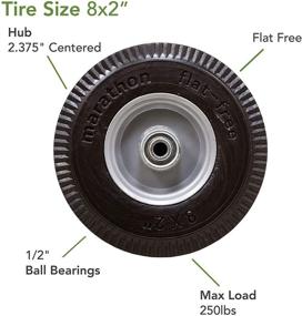 img 2 attached to Marathon Purpose Utility Centered Bearings Tires & Wheels