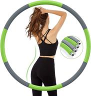 🏋️ weighted exercise hoop for adult weight loss, stainless steel workout hoop with detachable design, thicker foam and 2.7 lb weight for slimming - aioweika логотип