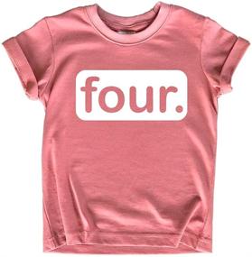 img 2 attached to 🎉 Stylish Fourth Birthday Outfit for Toddler Girls: Tops, Tees & Blouses