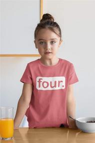 img 1 attached to 🎉 Stylish Fourth Birthday Outfit for Toddler Girls: Tops, Tees & Blouses