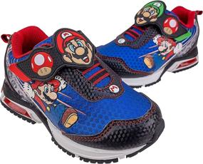 img 3 attached to 👟 Super Mario Brothers Mario and Luigi Tennis Shoes for Kids, Light-Up Sneaker, Mix and Match Runner Trainer, Kids Sizes 11 to 3