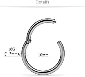 img 1 attached to 💎 Stylish Titanium Cartilage Earrings for Women's Body Piercing Jewelry