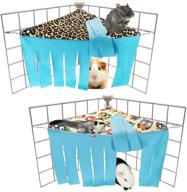 🏠 leftstarer corner hideout curtain: ideal cage accessories for guinea pigs, rats, ferrets, chinchillas, sugar gliders, bunnies, and more! логотип