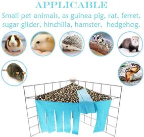 img 1 attached to 🏠 LEFTSTARER Corner Hideout Curtain: Ideal Cage Accessories for Guinea Pigs, Rats, Ferrets, Chinchillas, Sugar Gliders, Bunnies, and More!