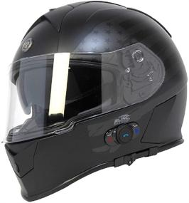 img 4 attached to 🏍️ Torc T14B Mako Full Face Helmet with Integrated Bluetooth