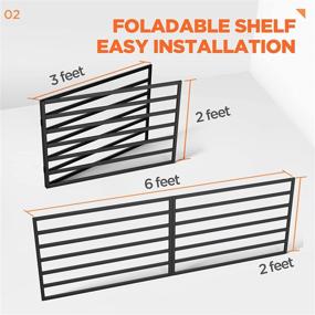 img 2 attached to ORASANT 6x2ft Heavy Gauge Steel Garage Wall Shelving 2-Pack: 1,600 lbs Load, Foldable & Heavy Duty