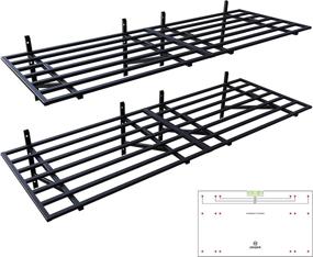 img 4 attached to ORASANT 6x2ft Heavy Gauge Steel Garage Wall Shelving 2-Pack: 1,600 lbs Load, Foldable & Heavy Duty