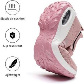 img 2 attached to 👟 RDTRAVEL Women's Walking Shoes: Sock Sneakers with Mesh, Slip-On Design, Air Cushion, and Fashionable Style - Ideal for Running and Workouts