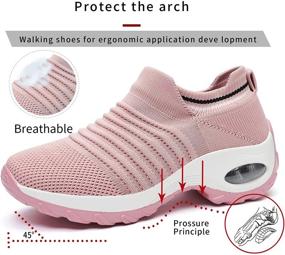 img 1 attached to 👟 RDTRAVEL Women's Walking Shoes: Sock Sneakers with Mesh, Slip-On Design, Air Cushion, and Fashionable Style - Ideal for Running and Workouts