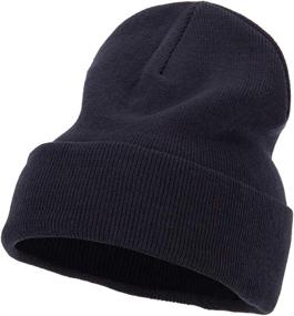 img 4 attached to 🧢 Superior Cotton Long Knitting Beanie in Large Size