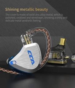 img 1 attached to 🎧 CCA C12 Наушники IEM с 5 сбалансированными арматурными и 1 динамическим гибридным драйвером, стерео наушники с насыщенными басами и отсоединяемым кабелем 0,75 мм 2 пина (включен микрофон, синие)