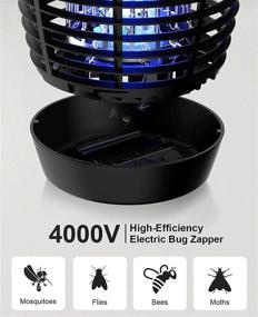 img 3 attached to ROSUN Bug Zapper: 4000V Электрический Запахомоскитный ловушка для помещений и уличного применения, водонепроницаемая ловушка для насекомых и мух - эффективное убийство комаров для дома и патио.