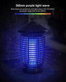 img 2 attached to ROSUN Bug Zapper: 4000V Электрический Запахомоскитный ловушка для помещений и уличного применения, водонепроницаемая ловушка для насекомых и мух - эффективное убийство комаров для дома и патио.