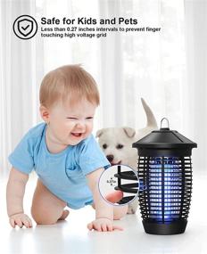 img 1 attached to ROSUN Bug Zapper: 4000V Электрический Запахомоскитный ловушка для помещений и уличного применения, водонепроницаемая ловушка для насекомых и мух - эффективное убийство комаров для дома и патио.