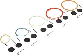 img 1 attached to 🧶 Optimized Variety Pack of Knitters Pride Interchangeable Color Cords - Includes 5 Sizes: 16, 20, 24, 32, 40