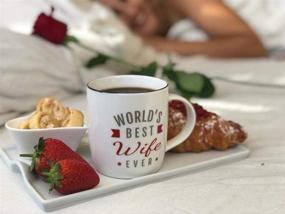 img 3 attached to 🎁 Top-Rated Triple Gifted World's Best Wife Ever Mug: Best Women's Appreciation Gift, Romantic Birthday Ideas for Her From Husband, Anniversary, Valentines, Mothers Day Mugs, Christmas, Coffee Cup