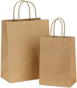 img 4 attached to 🛍️ BagDream Kraft Paper Bags: Bulk Pack of 100% Recyclable Brown Gift Bags with Handles