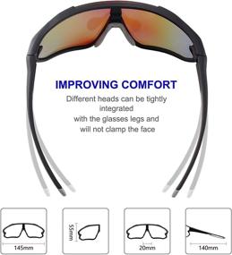 img 3 attached to 🕶️ OULAIQI Polarized Sports Sunglasses: Ultimate Performance Eyewear with Interchangeable Lenses for Men and Women