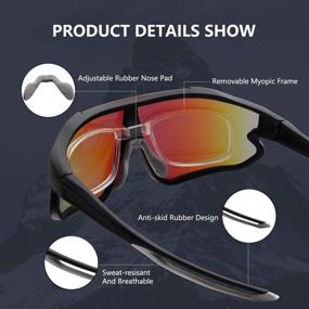 img 2 attached to 🕶️ OULAIQI Polarized Sports Sunglasses: Ultimate Performance Eyewear with Interchangeable Lenses for Men and Women