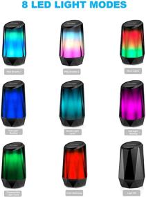 img 2 attached to 🔊 Enhanced Portable Wireless Bluetooth Speaker: 8 LED Light Modes, Powerful Stereo Sound, TF Card Slot - Ideal for Smart Phones, Computers, and All Bluetooth Devices - Perfect for Home, Outdoors, Travel, and Party