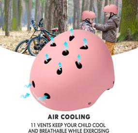 img 2 attached to 🚲 Adjustable Toddler Helmet for Kids Boys Girls, Kopobob Kids Bike Helmet Skateboard Cycling Helmet, Multi-Sport Helmet for 3-8 Years Old Kids, Skating Scooter Helmet