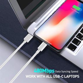 img 1 attached to 🔌 Suswillhit 6Фт Apple MFi сертифицированный USB C к Lightning кабель - Быстрая зарядка Power Delivery для iPhone 12/12 Mini/12 Pro/12 Pro Max/11 Pro/11 Pro Max/X/XS/XR/XS Max/8/8 Plus/iPad/AirPods (Белый)