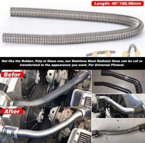 img 2 attached to 🔧 Enhance Engine Performance with Hypertune Universal 48" Stainless Steel Radiator Hose Kit - Silver