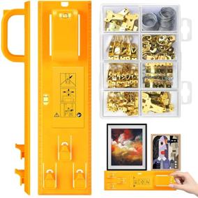 img 4 attached to 🖼️ Ultimate Picture Hanging Kit - 230 PCS Picture Hanging Tool with Wire, Hooks, Nails, Hangers, and Portable Frame Level for Easy Positioning