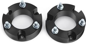 img 3 attached to 🔧 Black Aluminum Front Upper Leveling Kit - 3 inch Lift - Compatible with 2007-2017 Chevy Chevrolet Avalanche Silverado Suburban Tahoe GMC Sierra 1500 Yukon 2WD 4WD 4x4 - Enhanced Suspension Spacer