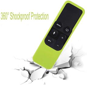 img 1 attached to 📱 HONONJO Green Silicone Remote Cover Case for Apple TV 4th Generation Siri Remote Controller - Lightweight, Anti-Slip, Shockproof