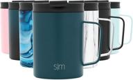 ☕ simple modern coffee mug insulated cup: scout stainless steel travel tumbler with lid - riptide, 12oz логотип