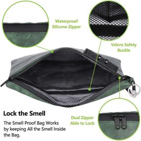 img 1 attached to 👜 OZCHIN Smell Proof Combination Lock Bag | Certificates Organizer | PU Leather Travel Storage Case | 10 x 7 inches (Green)