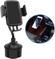 📱 tdtok car cup holder phone mount - portable & adjustable gooseneck phone holder for car - iphone11/pro/xs/max/x/xr/8/8 plus & samsung note10/s10/s9/s8 compatible logo