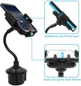 img 3 attached to 📱 TDTOK Car Cup Holder Phone Mount - Portable & Adjustable Gooseneck Phone Holder for Car - iPhone11/Pro/Xs/Max/X/XR/8/8 Plus & Samsung Note10/S10/S9/S8 Compatible