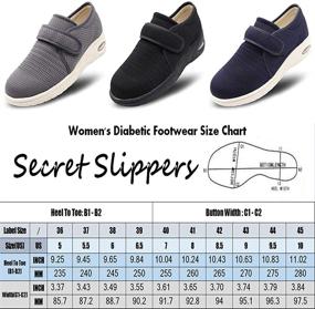 img 3 attached to 👟 Discover the Comfort of Secret Slippers Women's Air Cushion Breathable Adjustable Walking Shoes – Ideal Diabetic Orthopedic Edema Outdoor Sneakers for Elderly