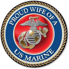 img 1 attached to Proud Wife Marine Circle Magnet