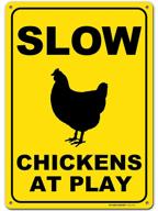 🐔 warning sign for slow chickens logo