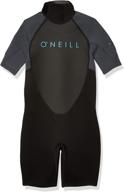 o'neill youth reactor-2 2mm short sleeve spring wetsuit with back zip logo