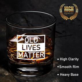 img 1 attached to 🥃 Vivimee Old Lives Matter: Hilarious Retirement & Birthday Gifts for Dad, Grandpa, or Senior Citizens - Set of 2 Beer Glasses & Whiskey Scotch Glasses